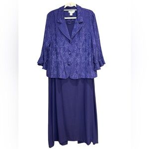 Coldwater Creek  two piece Navy Blue Dress Size 18W